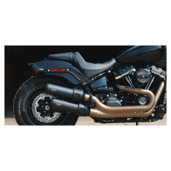 PartzBiz HD SS550-0734 - S&S Cycle Black Grand Nationals Slip-Ons Mufflers สำหรับ Harley Fat Bob FXFB 2018 550-0734 PartzBiz HD SS550-0734 - S&S Cycle Black Grand Nationals Slip-Ons Mufflers สำหรับ Harley Fat Bob FXFB 2018 550-0734