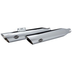 PartzBiz HD SS550-0753B - S&S Cycle Chrome Slash Cut 50 State Slip-On ท่อเก็บเสียง Harley Softail M8 18-20 PartzBiz HD SS550-0753B - S&S Cycle Chrome Slash Cut 50 State Slip-On ท่อเก็บเสียง Harley Softail M8 18-20