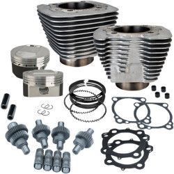 PartzBiz HD SS910-0702 - S&S Cycle Silver Powder Coat 1200cc ถึง 1250cc Hooligan Big Bore Kit XL 00-17 | 910-0609 PartzBiz HD SS910-0702 - S&S Cycle Silver Powder Coat 1200cc ถึง 1250cc Hooligan Big Bore Kit XL 00-17 | 910-0609