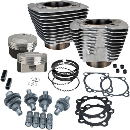 PartzBiz HD: 4404153-S&S Cycle Silver Powder Coat 1200cc ถึง 1250cc Hooligan Big Bore Kit XL 00-17 | 910-0609 PartzBiz HD: 4404153-S&S Cycle Silver Powder Coat 1200cc ถึง 1250cc Hooligan Big Bore Kit XL 00-17 | 910-0609