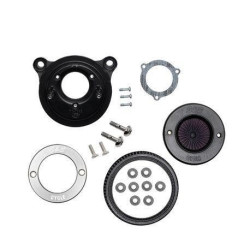 PartzBiz HD SS170-0716A - S&S Cycle Stealth Air Stinger Kit แหวนอะลูมิเนียมขัดเงา Harley BT Cable Throttle 01-17