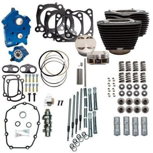 PartzBiz HD: 4404081-S&S M8 Power Pack 128 Oil Cooled Chain Drive Non-Highlighted Fins Chrome Tubes PartzBiz HD: 4404081-S&S M8 Power Pack 128 Oil Cooled Chain Drive Non-Highlighted Fins Chrome Tubes