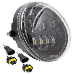 PartzBiz HD DAV-BC-HDHLR1 - Saddle Tramp 7" 8 LED Oval Motorcycle Light Black Front Face Harley V-Rod 02-17 BC-HDHLR1 PartzBiz HD DAV-BC-HDHLR1 - Saddle Tramp 7" 8 LED Oval Motorcycle Light Black Front Face Harley V-Rod 02-17 BC-HDHLR1
