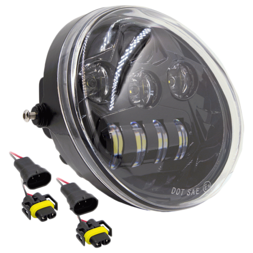PartzBiz HD: 4404039-Saddle Tramp 7" 8 LED Oval Motorcycle Light Black Front Face Harley V-Rod 02-17 BC-HDHLR1 PartzBiz HD: 4404039-Saddle Tramp 7" 8 LED Oval Motorcycle Light Black Front Face Harley V-Rod 02-17 BC-HDHLR1