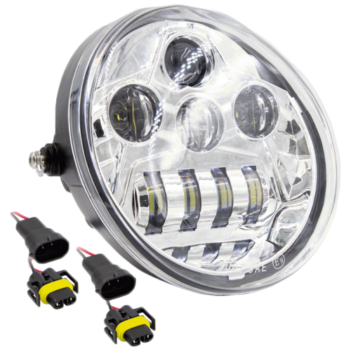 PartzBiz HD: 4404040-Saddle Tramp 7" 8 LED Oval Motorcycle Light Chrome Front Face Harley V-Rod 02-17 BC-HDHLR2 PartzBiz HD: 4404040-Saddle Tramp 7" 8 LED Oval Motorcycle Light Chrome Front Face Harley V-Rod 02-17 BC-HDHLR2