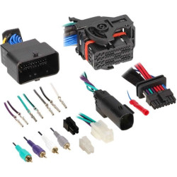 PartzBiz HD DS21201127 - ชุดสายรัดเครื่องประมวลผลสัญญาณดิจิตอลและสายรัดอาน Tramp สำหรับ Harley Touring 14-Up BC-9715