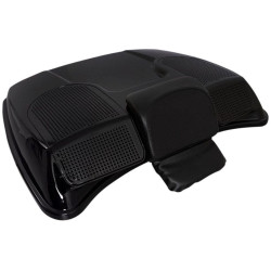 PartzBiz HD DS35160331 - ฝาปิดอาน Tramp Tour-Pak พร้อมอะแดปเตอร์ตัดลำโพง Harley Touring 14-Up