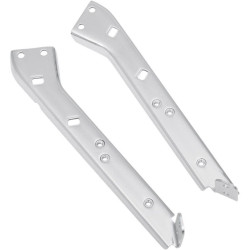 PartzBiz HD DS14130011/DS14130012 - Drag Heavy Duty Saddlebag Support Chrome Brackets  Harley FLH FLT 85-08 1413-0011 / 1413-0012