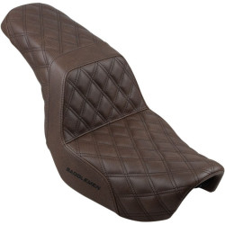 PartzBiz HD DS08030589 - Saddlemen 806-04-175BR สีน้ำตาล Step Up Full LS ที่นั่ง 06-16 Harley Dyna FXDWG FLD 0803-0589 08030589