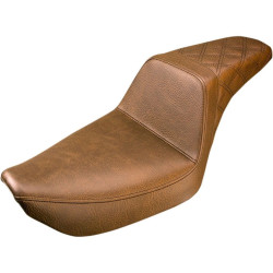 PartzBiz HD DS08030572 - Saddlemen 896-04-173BR Brown Step Up Rear LS Seat 96-03 Harley Dyna FXD 0803-0572 08030572