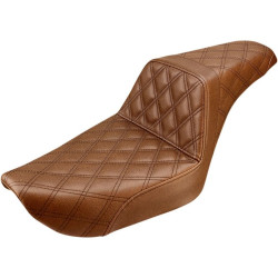PartzBiz HD DS08030606 - Saddlemen 896-04-175BR Brown Step Up Full LS Seat 96-03 Harley Dyna FXD 0803-0606 08030606