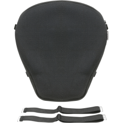 PartzBiz HD DS08070221 - Saddlemen Black Cool Comfort Topper Quick Attachment Air Pad Pillion 14.4x13.4