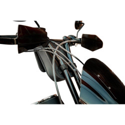 PartzBiz HD DS35500306 - Saddlemen Black D144 T Bar Handlebar Hard Tool Bag EX000953 Custom Harley Metric 3550-0306 35500306 luggage roll best for barbag chopper bagger softail dyna stunt 