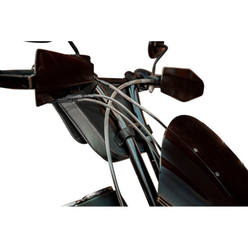 PartzBiz HD: 4403912-Saddlemen สีดำ D160 T บาร์มือจับ Hard กระเป๋าเครื่องมือ EX000954 Custom Harley เมตริก 3550-0307 35500307 กระเป๋าเดินทางม้วนที่ดีที่สุดสำหรับ barbag chopper bagger softail dyna stunt