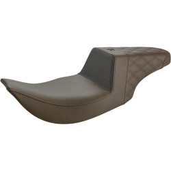 PartzBiz HD DS08011358 - Saddlemen Brown Unknown Gripper Step Up 2-Up Gel Seat Harley Road King 97-07