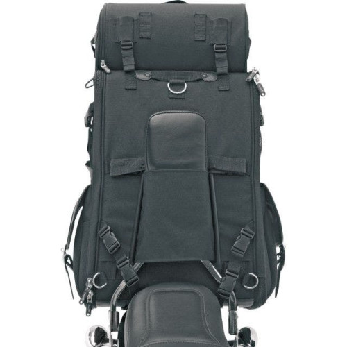 PartzBiz HD: 4403802-Saddlemen Desparado EX2200S Studded Black Deluxe Univ Sissy Bar Bag มอเตอร์ไซค์ | 3515-0097