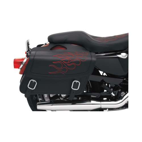 PartzBiz HD: 4403659-Saddlemen Highwayman Tatto Red Stitch Large Universal Throwover กระเป๋าข้าง | X021-05-0412
