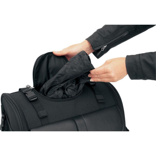 PartzBiz HD: 4403592-Saddlemen Plain Black S3500 Deluxe Sissy Bar Bag กระเป๋าเดินทางรถจักรยานยนต์สำหรับ Harley | 3515-0082