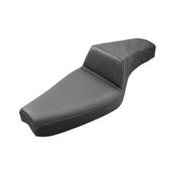 PartzBiz HD DS08040683 - Saddlemen Step-Up Rear Lattice Stitch Black Seat 4 Harley 04-20 XL W/4.5 Gal ถัง | 807-03-173