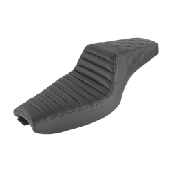 PartzBiz HD DS08040753 - Saddlemen Step-Up Tuck-N-Roll & Lattice Black Seat 4 Harley 04-20 XL W/4.5 ถัง | 807-03-176