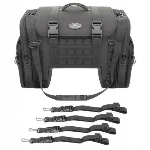 PartzBiz HD: 4403523-Saddlemen TS3200DE Deluxe Cruiser Tail Bag Saddlestow สำหรับ Harley Metric