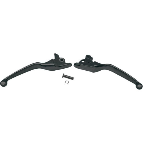 PartzBiz HD: 4403492-Stain Matte Black Wide Blade Clutch Brake Levers 08-13 Harley Touring FLH/T | 0610-0188