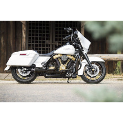 PartzBiz HD WP930-01209 - Sawicki 2 into 1 Black Shorty Cannon Pipe Black Tip Exhaust Harley Twin Cam 95-16 PartzBiz HD WP930-01209 - Sawicki 2 into 1 Black Shorty Cannon Pipe Black Tip Exhaust Harley Twin Cam 95-16