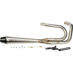 PartzBiz HD WP930-01200 - Sawicki 2 into 1 Raw Pipe Black Tip Exhaust System Harley Dyna FXD 91-17 PartzBiz HD WP930-01200 - Sawicki 2 into 1 Raw Pipe Black Tip Exhaust System Harley Dyna FXD 91-17