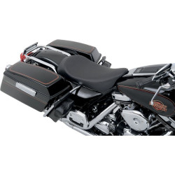 PartzBiz HD DS08010727 - Drag Low Profile Smooth Black Solo Seat Harley 97-07 Road King Street Glide | Drag Specialties