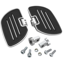 PartzBiz HD DS16211023 - แสดงบอร์ดทางหลวง Chrome Commander ที่ปรับได้สำหรับ Harley Male Mount & Custom