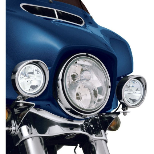 PartzBiz HD: 4403179-Show Chrome LED 3.5" Chrome Driving Passing Light Kits for Harley FLH/T 93-17 | 91-315L PartzBiz HD: 4403179-Show Chrome LED 3.5" Chrome Driving Passing Light Kits for Harley FLH/T 93-17 | 91-315L