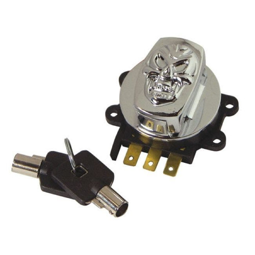 PartzBiz HD: 4403163-Skull Ignition Switch w/ Round Key Harley Road King Dyna Softail 96-13 71313-96A PartzBiz HD: 4403163-Skull Ignition Switch w/ Round Key Harley Road King Dyna Softail 96-13 71313-96A