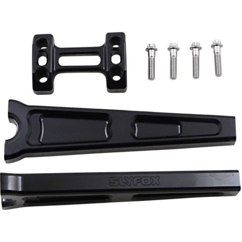 PartzBiz HD: 4403169-Slyfox Black Aluminum 6"-10" Riser for 1" Handlebars Straight Harley & Custom