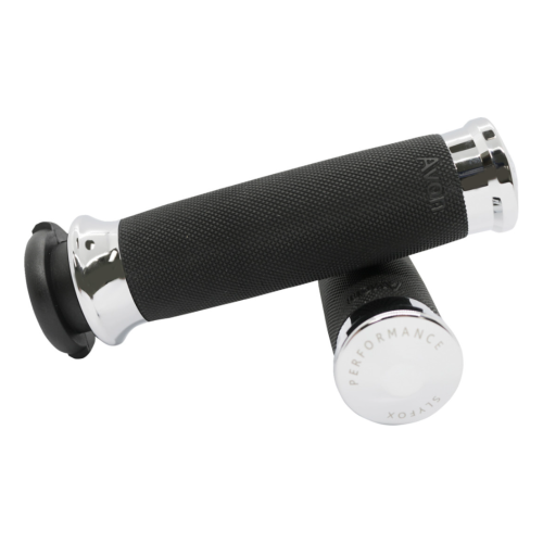 PartzBiz HD: 4403174-Slyfox Custom Contour Chrome Grips 4 Harley 99-17 Throttle By Wire | CC-85-CH-FOX