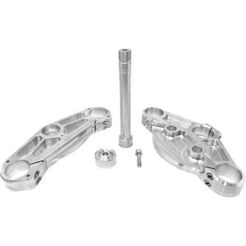 PartzBiz HD: 4403137-Slyfox Raw 49 mm Triple Tree Set Upper and Lower Harley Touring 99-13 SF13TK-1