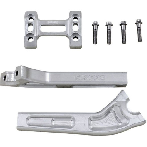 PartzBiz HD: 4403138-Slyfox Raw Aluminum 6"-10" Riser for 1" Handlebars 6" Pullback Harley & Custom PartzBiz HD: 4403138-Slyfox Raw Aluminum 6"-10" Riser for 1" Handlebars 6" Pullback Harley & Custom