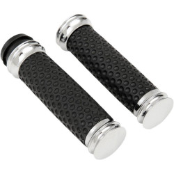 PartzBiz HD AN07-091 - ปลอกแฮนด์ Arlen Ness Chrome Smooth Soft-Touch Harley Throttle by Wire | 07-091