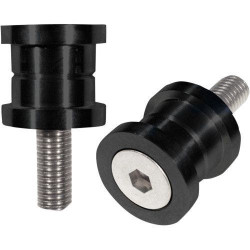 PartzBiz HD DS06020720 - Speed Merchant Black 1 ” Solid Riser Bushings Harley Big Twin & XL 84-15 | SM-HDSRBB