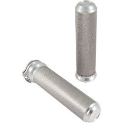 PartzBiz HD DS06301754 - The Speed Merchant Natural Alumimum Speed Grips 1” แฮนด์ Harley Cable Throttle | SM-AG100R