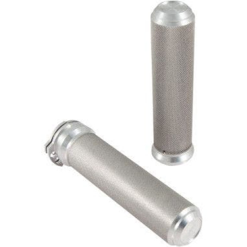 PartzBiz HD: 4403060-The Speed Merchant Natural Alumimum Speed Grips 1" Bars Harley Cable Throttle | SM-AG100R