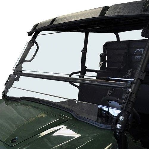PartzBiz HD: 4403067-Spike MULEFXTWS1000 D-2 Lexan Full Tilting Windshield Kit Kawasaki Mule 15-Up utv side by side wind screen upgrade replacement Custom aftermarket 63-1605