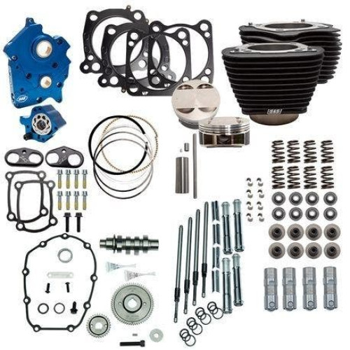 PartzBiz HD: 4403019-S&S 124" Bolt On All Black Big Bore Kit Gear 550 Cam Black Pushrod Oil Cool | 310-1059 PartzBiz HD: 4403019-S&S 124" Bolt On All Black Big Bore Kit Gear 550 Cam Black Pushrod Oil Cool | 310-1059