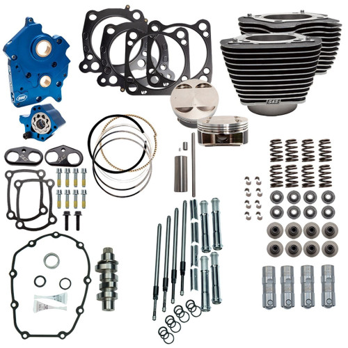 PartzBiz HD: 4403023-S&S 124 Bolt On Big Bore Kit Highlighted Chain 550 Cam Chrome ก้านกระทุ้ง Water Cool | 310-1 PartzBiz HD: 4403023-S&S 124 Bolt On Big Bore Kit Highlighted Chain 550 Cam Chrome ก้านกระทุ้ง Water Cool | 310-1