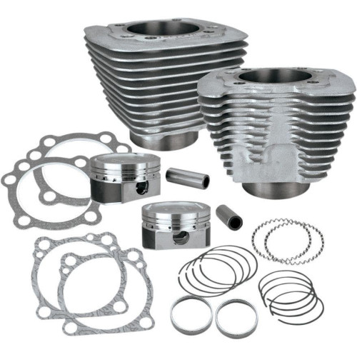 PartzBiz HD: 4402986-S&S 1250CC Silver Cylinder Coversion Kit Flat Top 10:3:1 Harley XL 86-15 | 910-0433 PartzBiz HD: 4402986-S&S 1250CC Silver Cylinder Coversion Kit Flat Top 10:3:1 Harley XL 86-15 | 910-0433