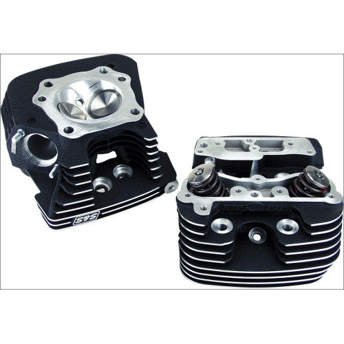 PartzBiz HD: 4402974-S&S Cycle Super Stock 89CC Black Cylinder Heads for Harley Twin Cam 06-16 | 106-3240