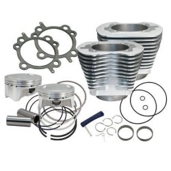 PartzBiz HD SS910-0642 - S&S Cycle 4 ” Sidewinder 100 ” Big Bore Kit '99-'06 HD€ Big Twin Cam สีเงิน | 910-0642 / 910-0596 PartzBiz HD SS910-0642 - S&S Cycle 4 ” Sidewinder 100 ” Big Bore Kit '99-'06 HD€ Big Twin Cam สีเงิน | 910-0642 / 910-0596