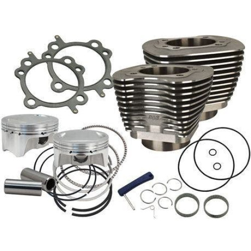 PartzBiz HD: 4402945-S&S Cycle 4 ” Sidewinder 100 ” Big Bore Kit '99-'06 HD€ Big Twin Cam Wrinkle Black | 910-0597 PartzBiz HD: 4402945-S&S Cycle 4 ” Sidewinder 100 ” Big Bore Kit '99-'06 HD€ Big Twin Cam Wrinkle Black | 910-0597