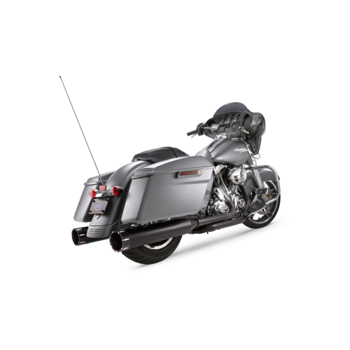 PartzBiz HD: 4402914-S&S Cycle Black MK45 4.5" Slip On Mufflers W/ Black Tracer Tips Harley 2017 | 550-0670