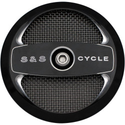 PartzBiz HD SS170-0214 - S&S Black Air 1 Cover Super Stock Stealth เครื่องฟอกอากาศ Stage 1 Harley | 170-0214