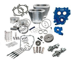 PartzBiz HD SS330-0667 - แพ็คเกจ S&S Cycle Winter Power 110” Silver Big Bore Kit พร้อม 585 Gear Cams 07-17 | 330-0581 PartzBiz HD SS330-0667 - แพ็คเกจ S&S Cycle Winter Power 110” Silver Big Bore Kit พร้อม 585 Gear Cams 07-17 | 330-0581
